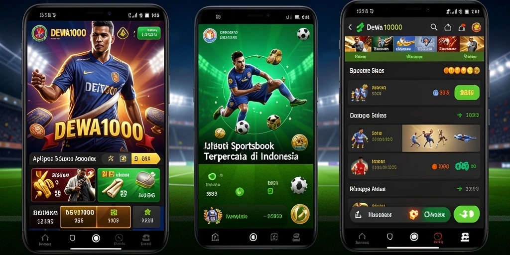 Tampilan permainan sportsbook di aplikasi DEWA1000 yang interaktif.