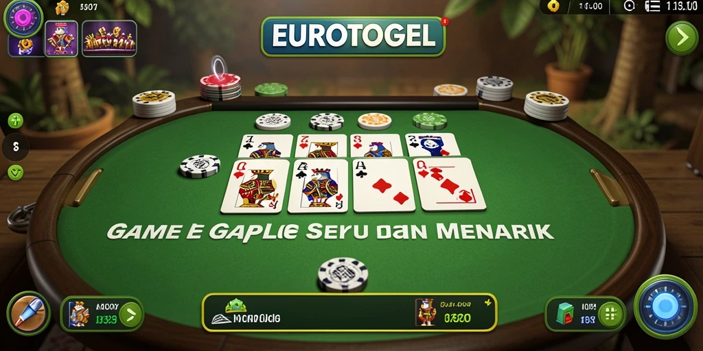 Tampilan gameplay seru dari EUROTOGEL saat bermain Gaple.