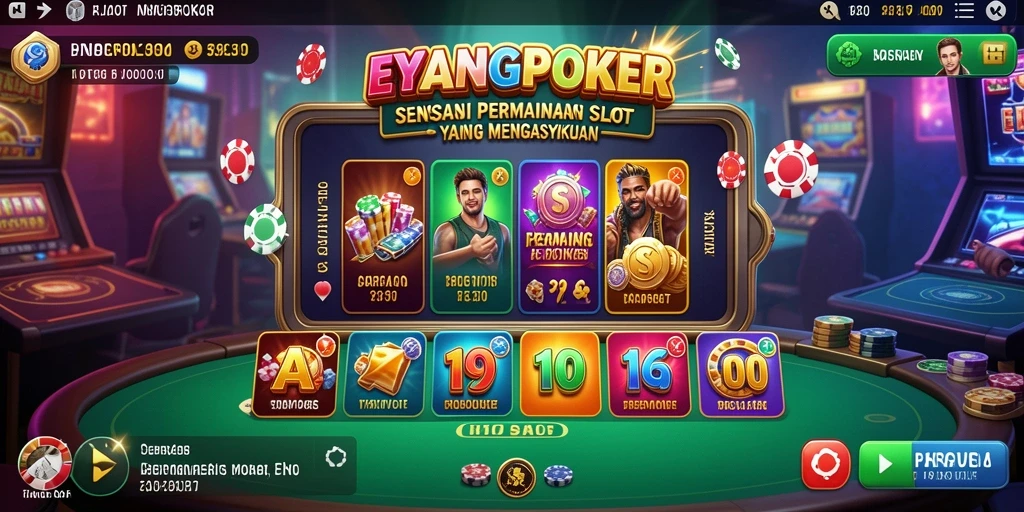 Tampilan gameplay EYANGPOKER saat bermain slot yang menarik.