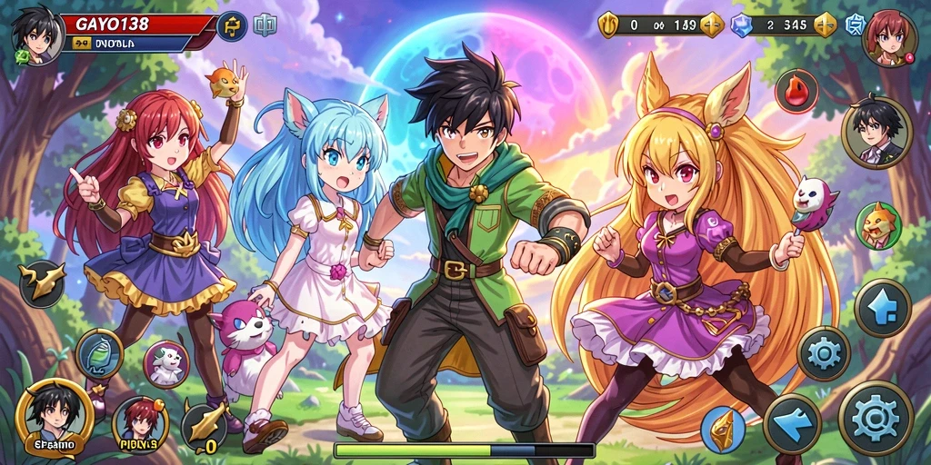 Tangkapan layar GAYO138 menampilkan aksi seru dalam dunia Anime.