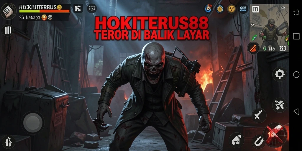 Screenshot menakutkan dari gameplay HOKITERUS88 yang menguji keberanian pemain.