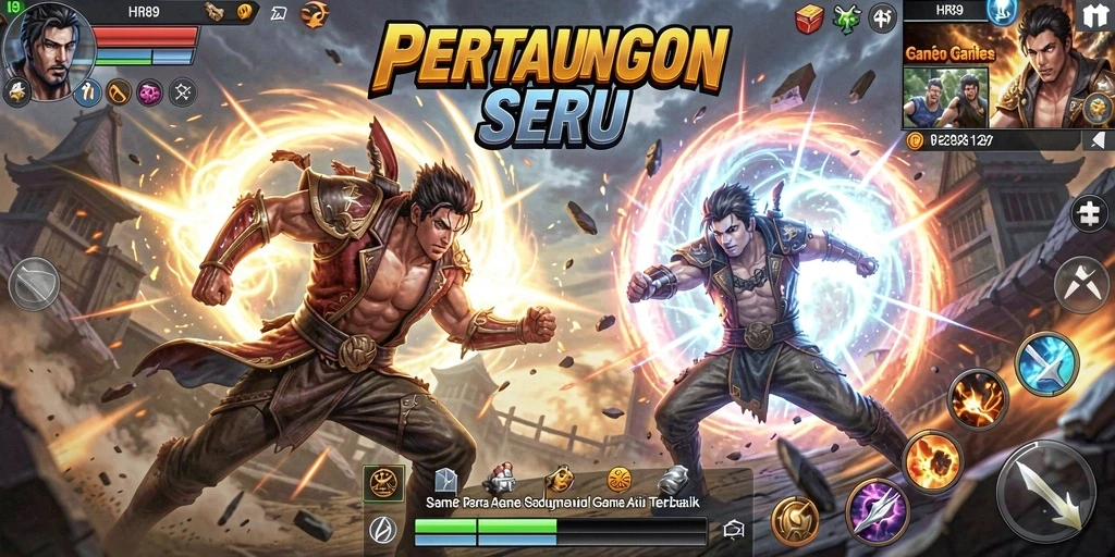 Tangkapan layar gameplay HR89 dengan aksi penuh adrenalin.