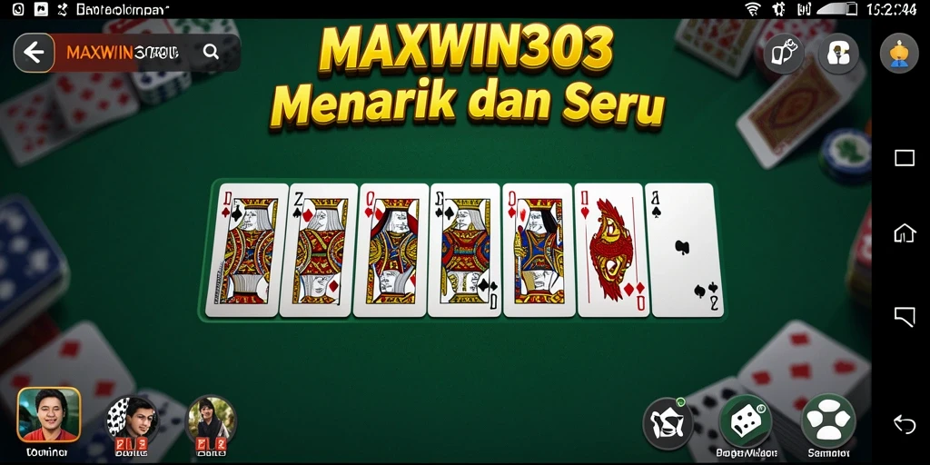Tampilan gameplay Domino yang mengasyikkan di MAXWIN303.