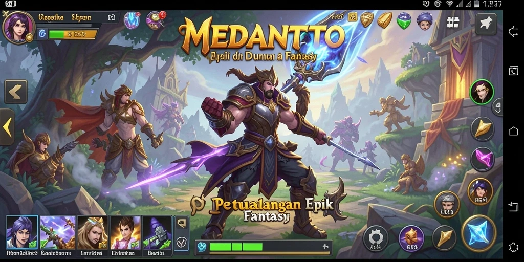 Tangkapan layar utama MEDANTOTO menampilkan aksi pertarungan yang mendebarkan di dunia RPG.