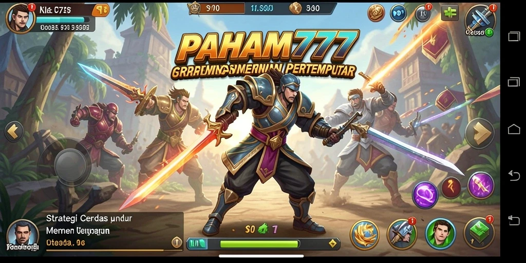 Screenshot utama PAHAM777 menampilkan momen pertempuran strategis yang intens.