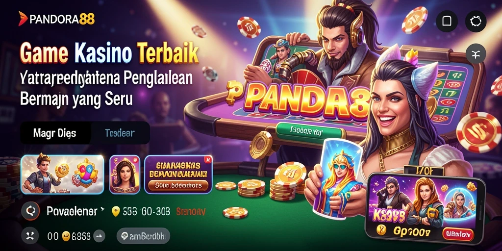 Screenshot gameplay PANDORA88 menampilkan suasana kasino yang menarik dan mendebarkan.