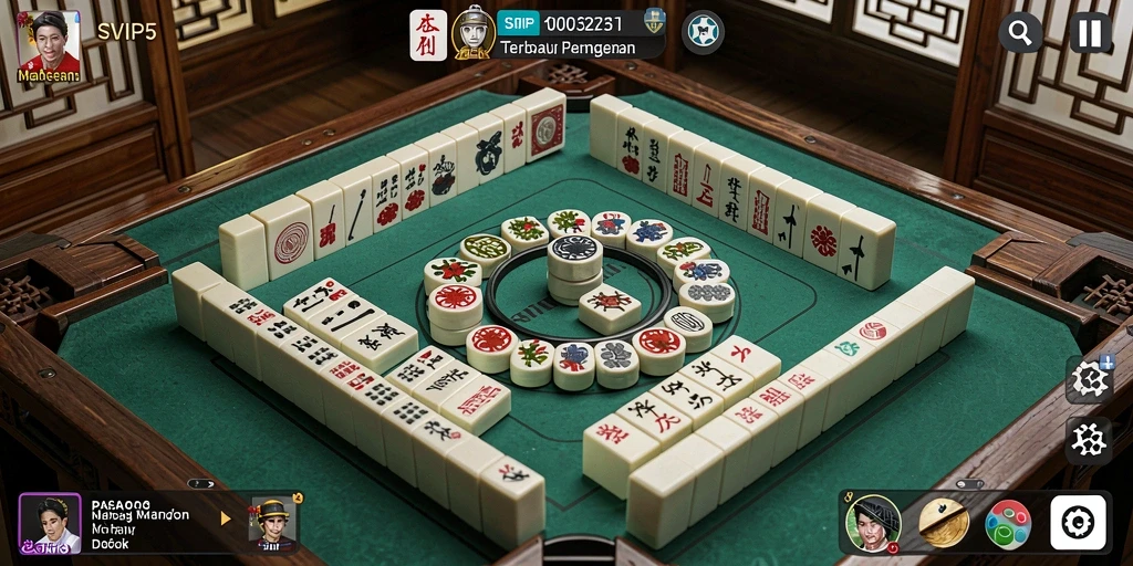 Tampilan gameplay <strong>SVIP5</strong> dengan elemen Mahjong yang menarik.