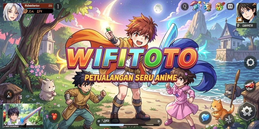 Tampilan gameplay WIFITOTO menampilkan aksi seru karakter Anime.