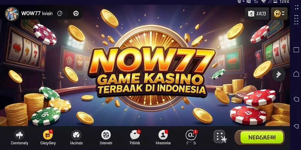 Tampilan visual menarik dari gameplay kasino WOW77.